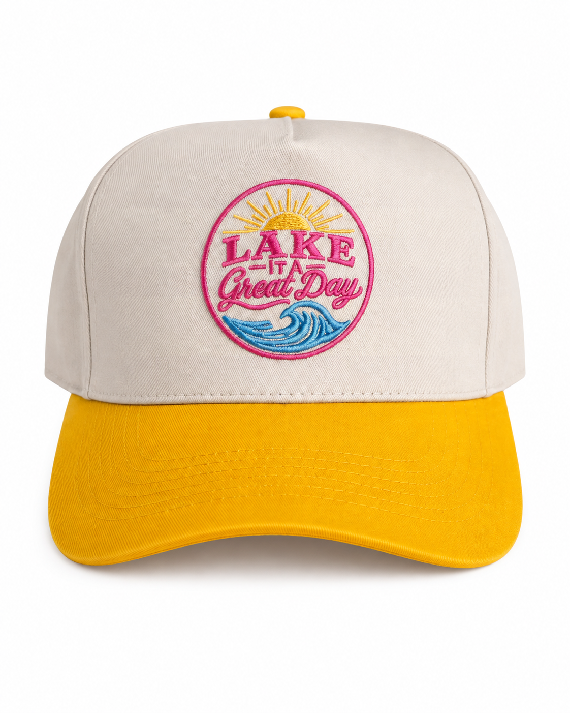 Lake It a Great Day — Great Lakes Love Club Hat Yellow